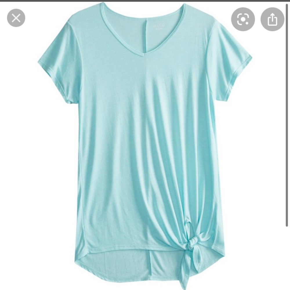 BCG women’s XL short sleeve tie front top